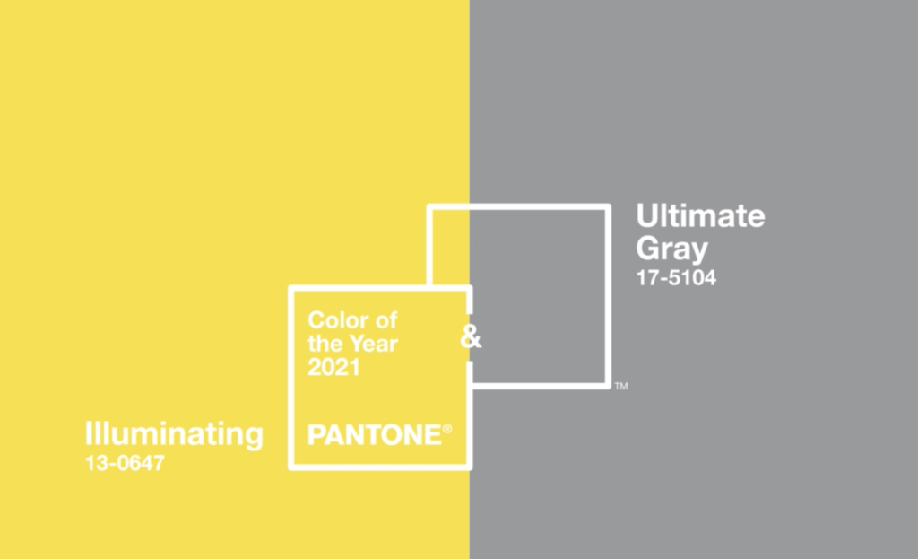 Pantone 2021 Colors of the Year, Iluminating, Ultimate Gray
